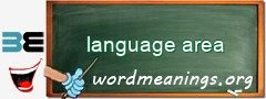 WordMeaning blackboard for language area